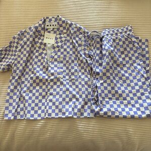 WRAY Lavender Checkered Pajama Set